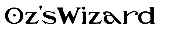 Oz'sWizard font