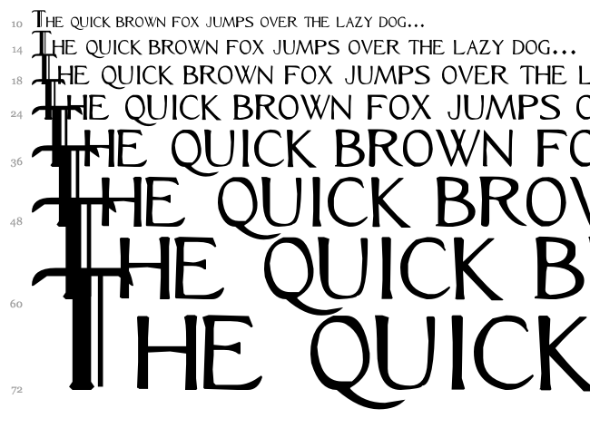 Renny Hybrid font waterfall