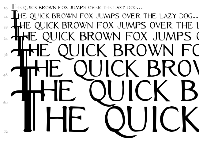Renny Hybrid font waterfall