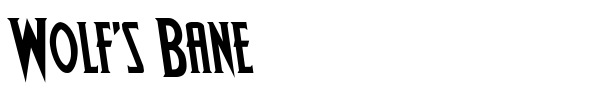 Wolf's Bane font
