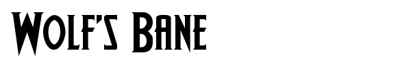 Wolf's Bane font preview