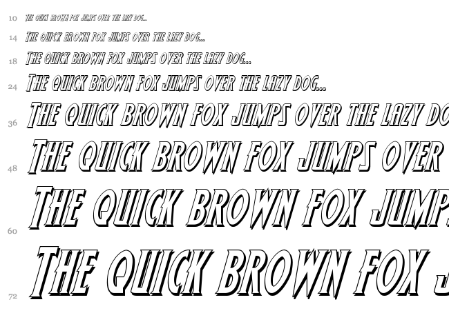 Wolf's Bane font waterfall