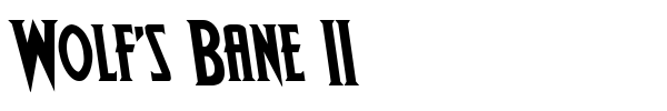 Wolf's Bane II font