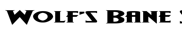 Wolf's Bane Super-Expanded font preview