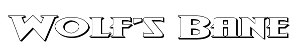 Wolf's Bane Super-Expanded font preview