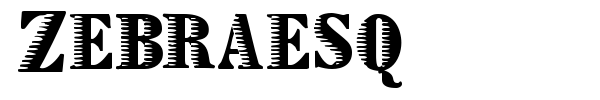 Zebraesq font
