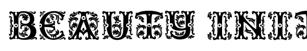Beauty Initials font