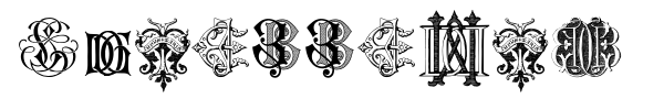 Intellecta Monograms Random Samples Two font