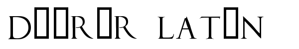Duerer Latin font