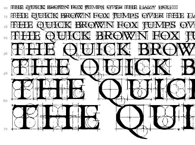 Roughwork font waterfall
