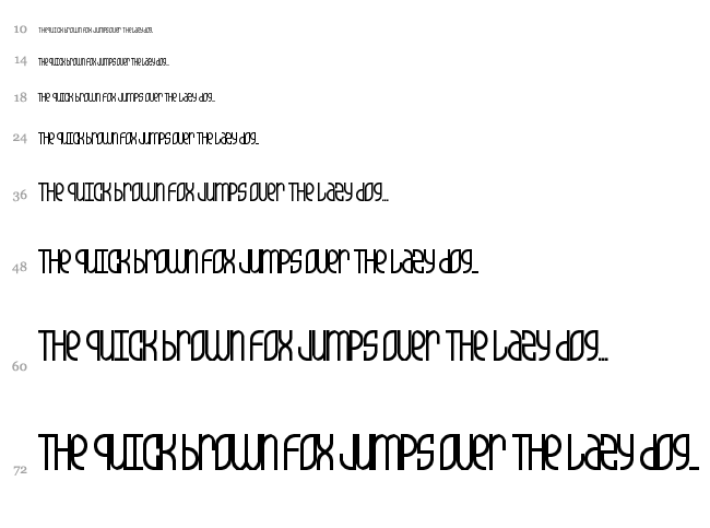 5 Champagne Unicase font waterfall