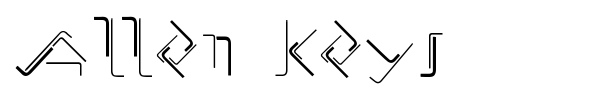 Allen Keys font