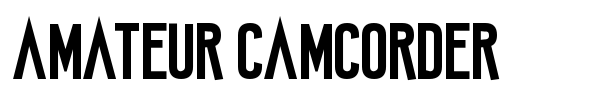 Amateur Camcorder font