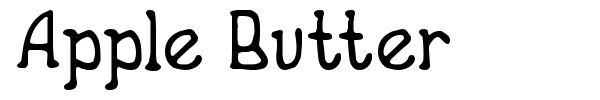 Apple Butter font