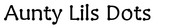 Aunty Lils Dots font