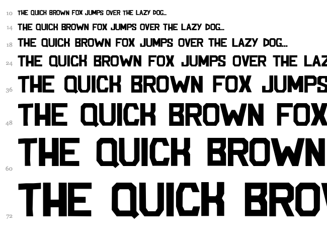 Blockem Sockem font waterfall
