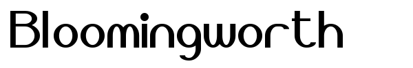 Bloomingworth font