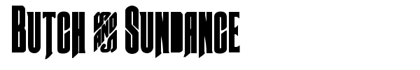 Butch & Sundance font preview