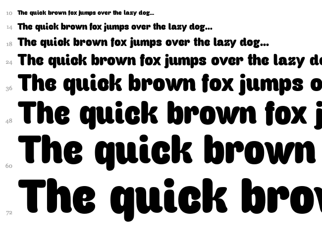 Caprica Sans font waterfall