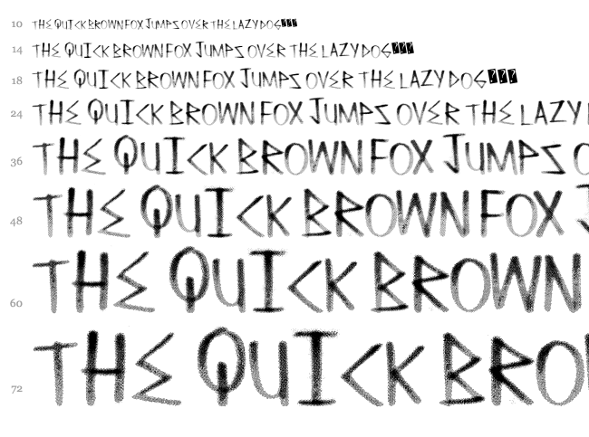 CleanFade font waterfall