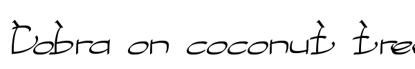 Cobra on coconut tree font