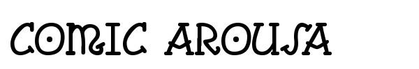 Comic Arousa font preview