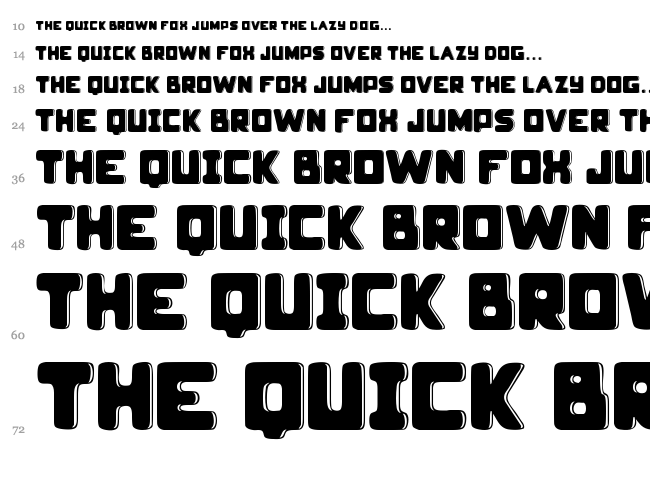 Community font waterfall
