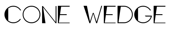 Cone Wedge font