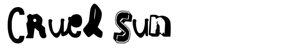 Cruel Sun font preview