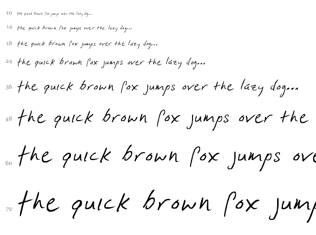 D McCue Hand font waterfall