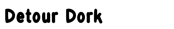 Detour Dork font