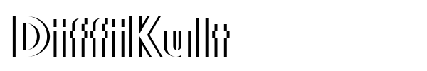 DiffiKult font