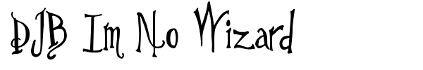 DJB Im No Wizard font