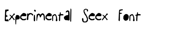Experimental Seex Font font