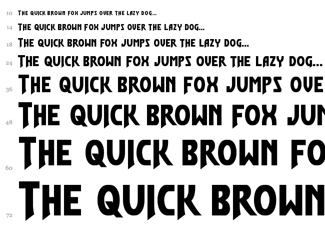 Flash Rogers font waterfall