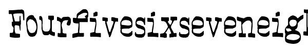 Fourfivesixseveneight font