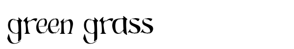Green Grass font