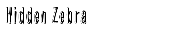 Hidden Zebra font