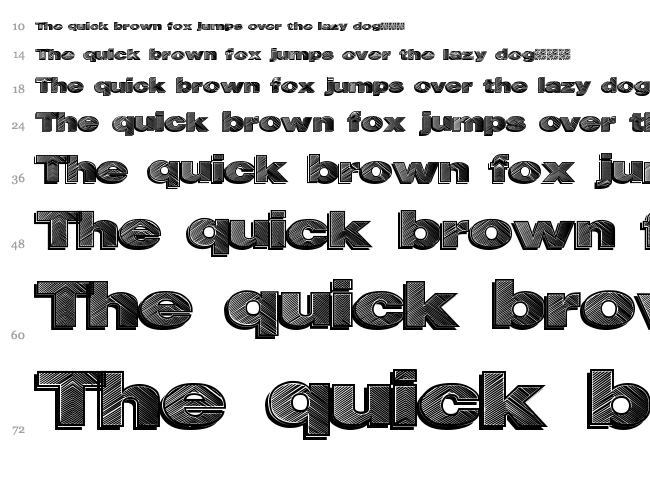 High Level font waterfall