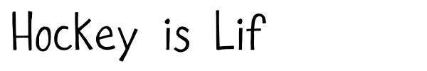 Hockey is Lif font