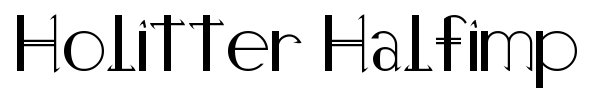 Holitter Halfimp font