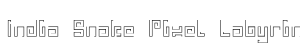 India Snake Pixel Labyrinth Game font