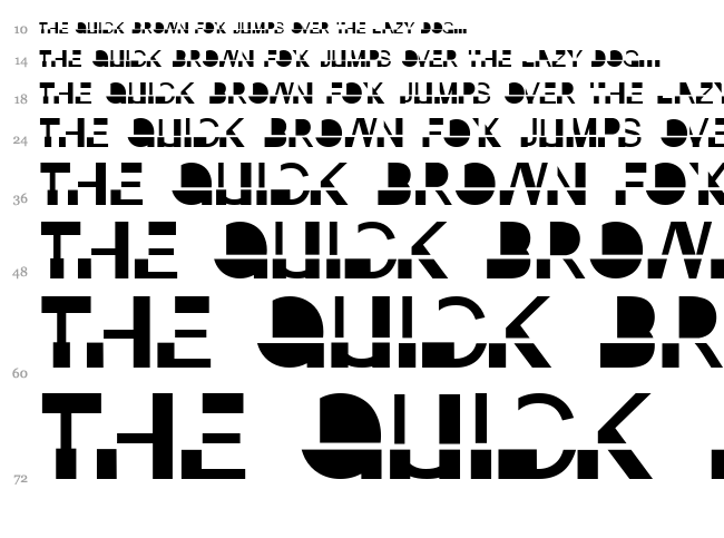 Inkie Block font waterfall