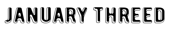 January Threed font
