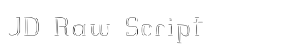 JD Raw Script font