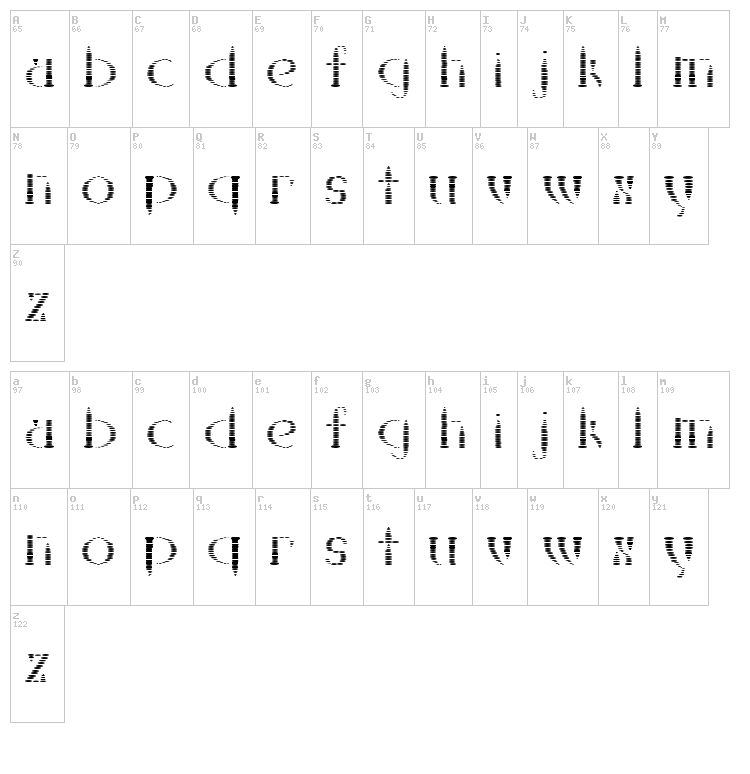 Kanizsa font map