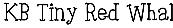KB Tiny Red Whale font