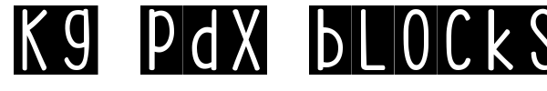 KG PDX Blocks font