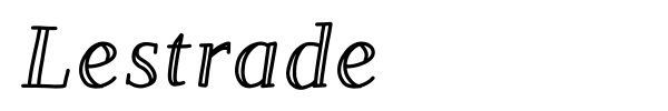 Lestrade font