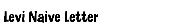 Levi Naive Letter font preview
